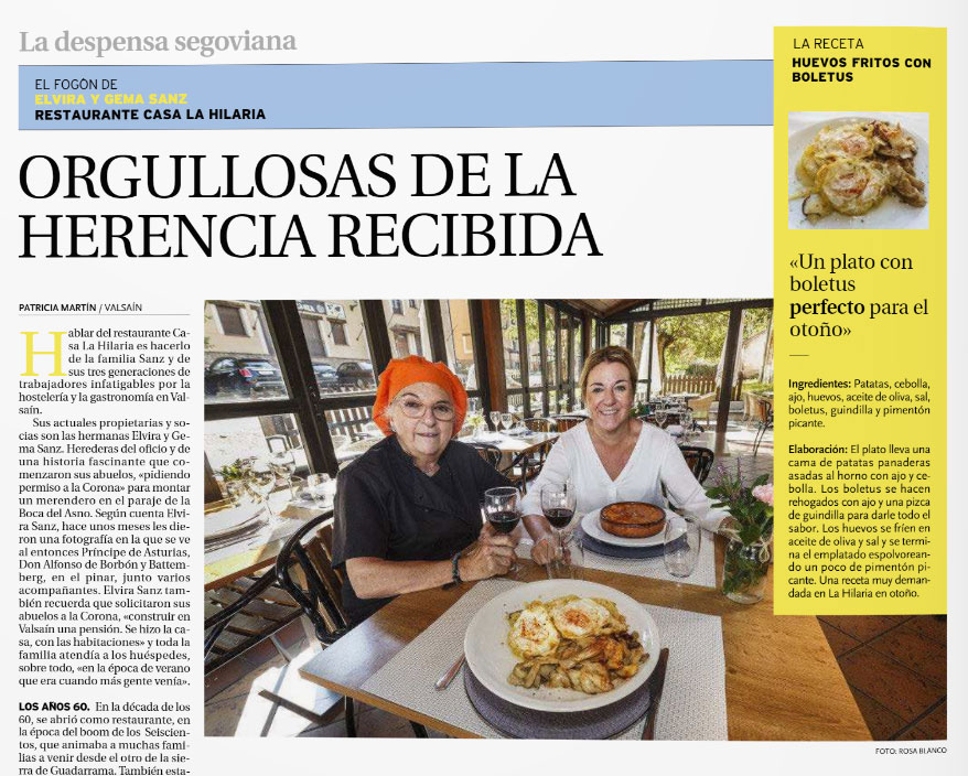 Entrevista propietarias restaurante la Hilaria